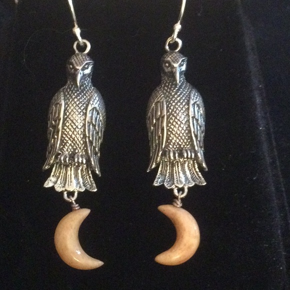 Unique Sterling Silver Bird Earrings - Picture 3 of 8